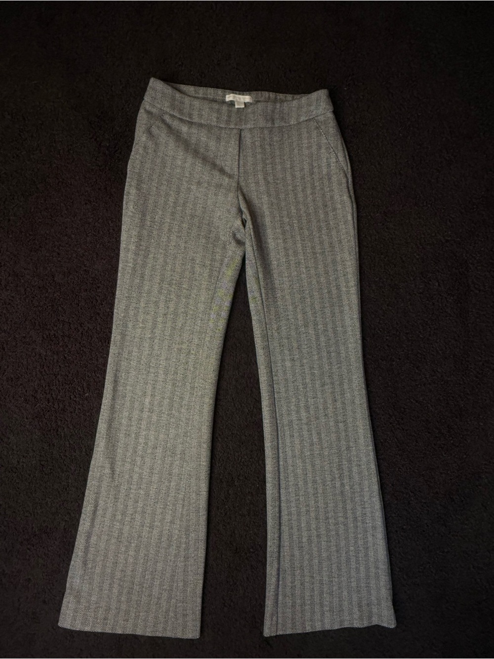 New York & Company Black and White Herringbone Knit Pants